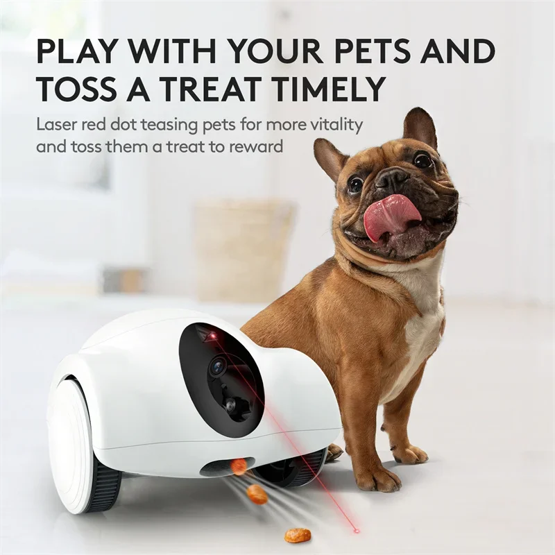 Dog Food Dispenser Smart Pet Feeder with 1080P HD Pet Camera for Dog Cat Full House Mobile Audio wifi Smart Interactive Pet Toys