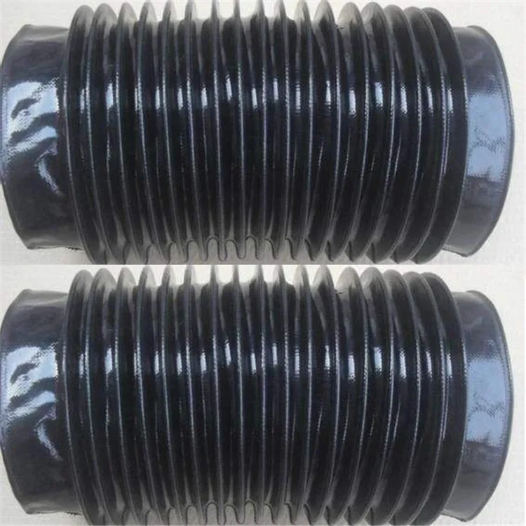 customized flexible accordion thread rod rubber cylinder type dustproof protective bellows covers for hydraulic cylinder