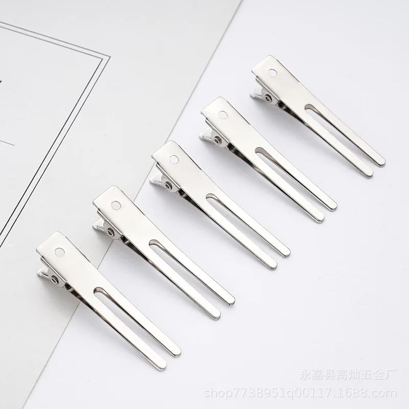 Wholesale Double Prong Setting Barber Shop Or Home Use Alligator Hair Clips Metal