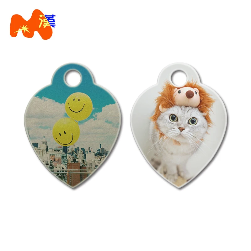 Индивидуальные творческие печать изображения для женщин ювелирные изделия аксессуары в форме сердца бланковые цветные кулон