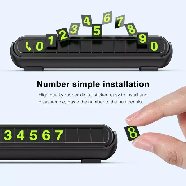 2020 New Luminous Car Temporary Parking Card Sticker Car Air Freshener Auto Phone Number Card Plate Car Aromatherapy Accessories