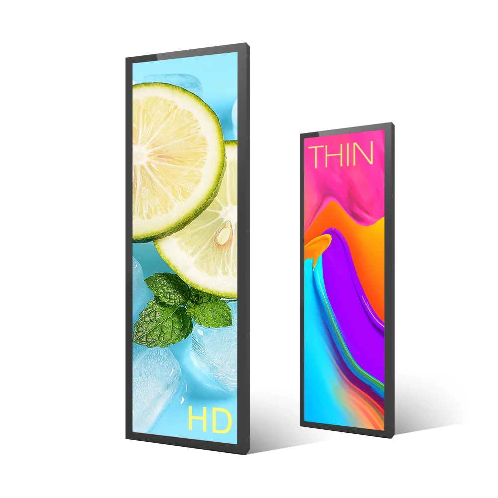 28 Inch LCD Stretched Bar Screen Marketing Digital Shelf Strip LCD Display For Advertising