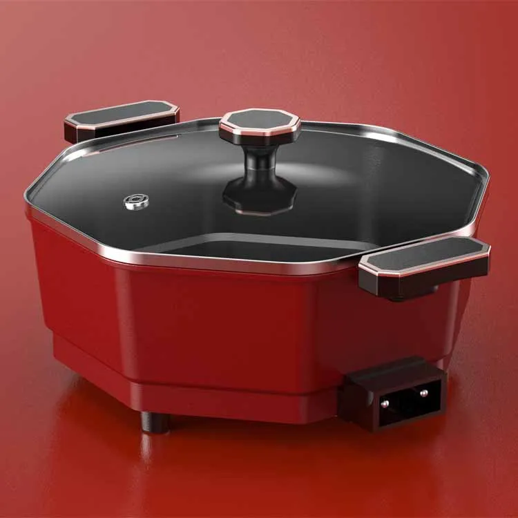 Large Capacity Multi-Functional Non-Stick Steel & Ceramic Electric Hot Pot Integrated Dormitory Pan for Home Cooking Frying
