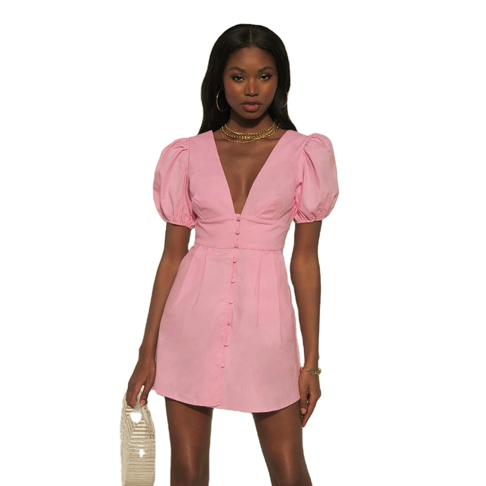 Женский костюм с юбкой и V-образным вырезом, из хлопка и льна