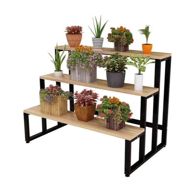 OEM Modern Iron Flower Shop Flower Stand Clothing Store Display Stand Bag Shoes Hat Display Stand