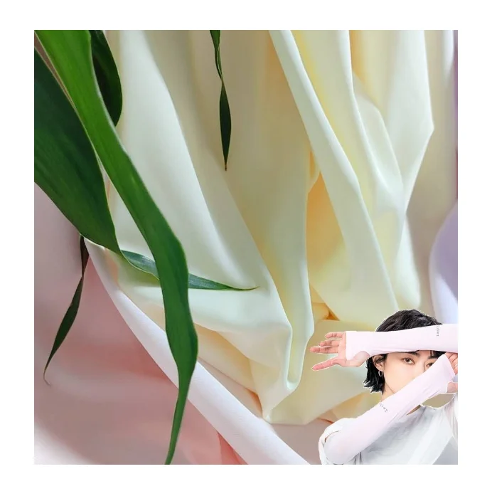 Factory price 65 nylon 35 spandex fabric for sun protection clothing  nylon spandex 4 way stretch fabric