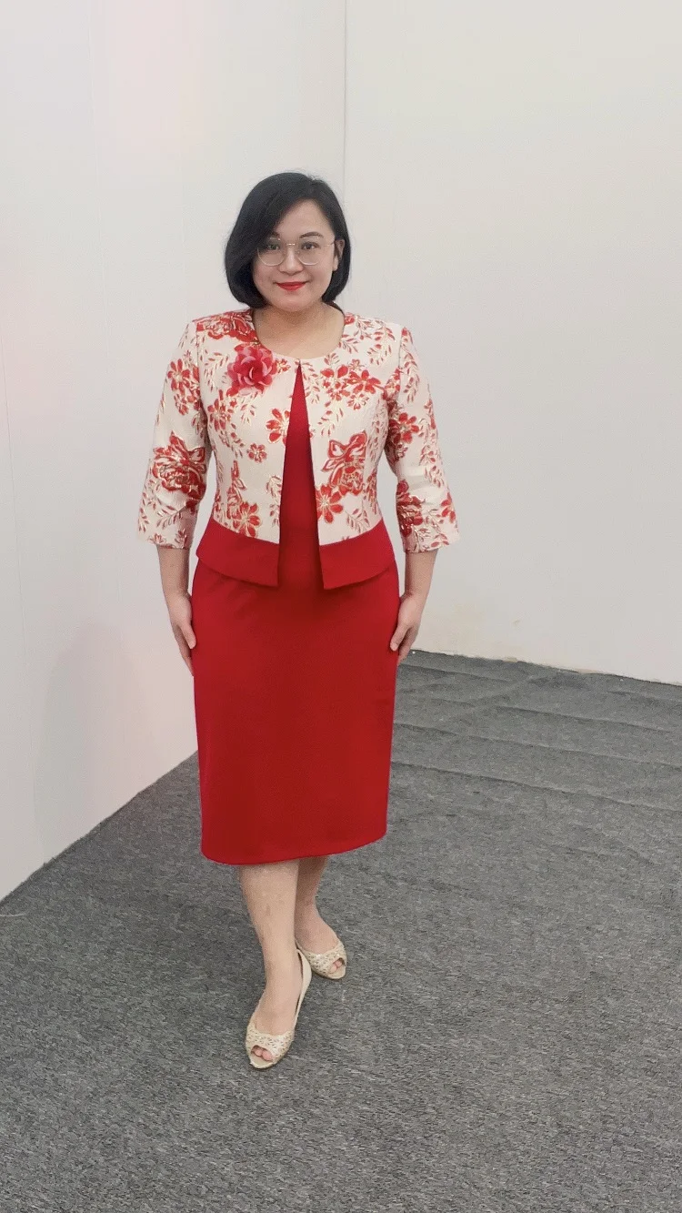 2022  6XL High Quality African Elegant Brocade Long Jacket Suit For Women  Maxi Dress Dashiki Ladies