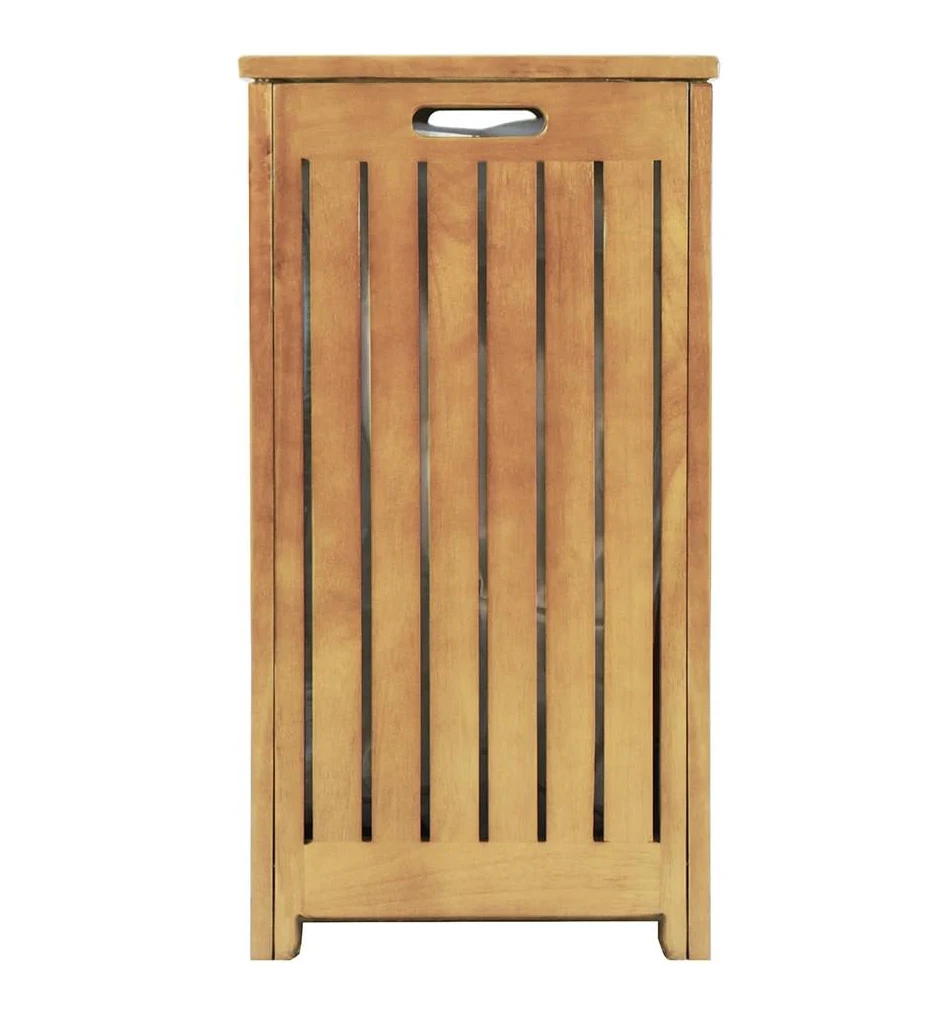 Bamboo Laundry Hamper, Portable and Bamboo Laundry Basket with Removable Poly/Cotton Liner