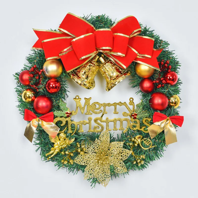 New custom wholesale Christmas decoration supplies PE material pine cone ball glowing large xmas wreaths