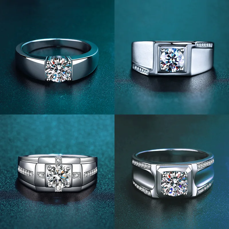 Factory Wholesale 925 Mens Sterling Jewelry Ring Latest Design Silver Men Rings