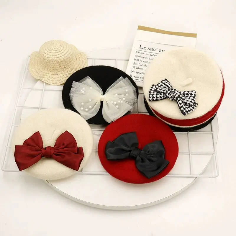 Pet Fashion Accessories spring autumn winter pet beret dog cat headgear