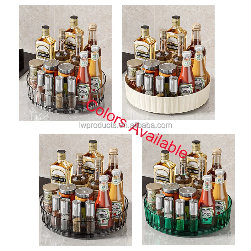 Swivel Home Kitchen Storage Organizer Roundabout Turntable Rotating Spice Rack Revolving Seasoning Holder Rotary Spice Holder