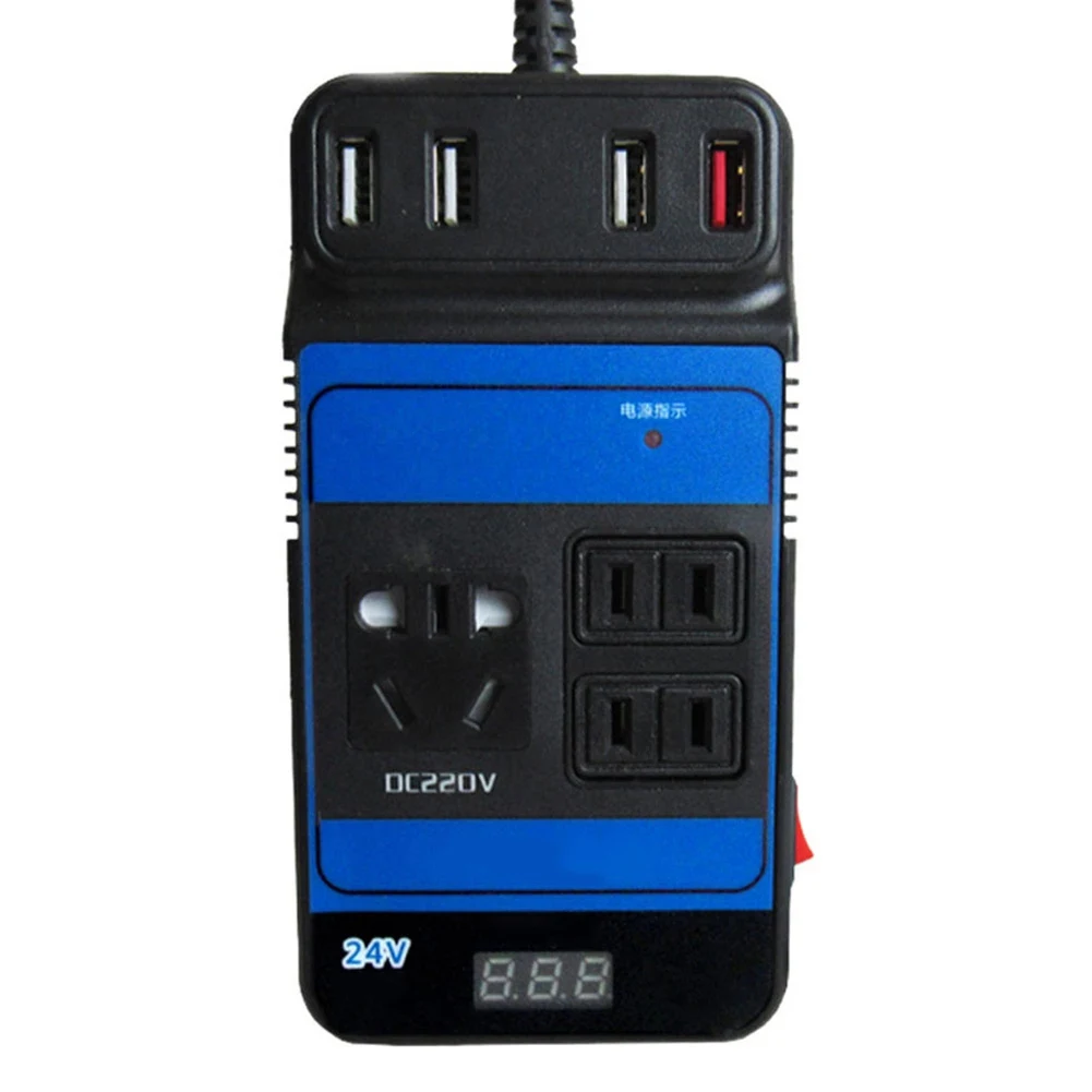 Converter Trip 4 USB DC AC Voltage Modified Convert Adapter Car Accessories DC 12V 24V To DC110V 220V 150W Car Power Inverter