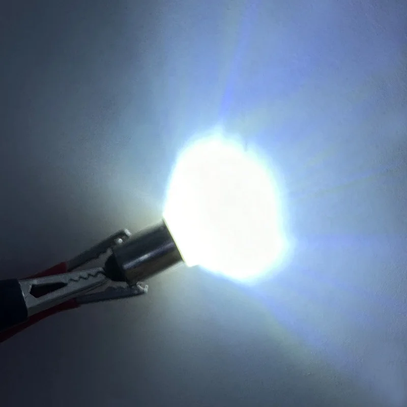 ADT OEM Bayonet anti ghosting 2 Leds 2835 SMD with diameter 10mm clear hat ac 6.3V BA9S #44 Cold White Pinball Machine Lamps