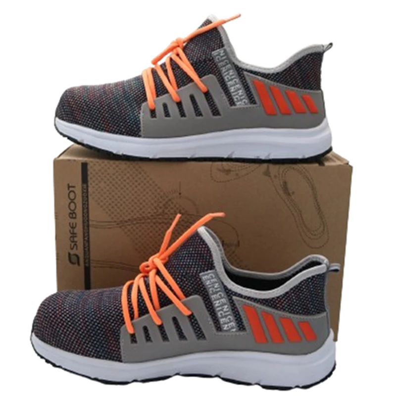 2024 New hot  product fly knit classic sports hard work  gaomi safety shoes steel toe