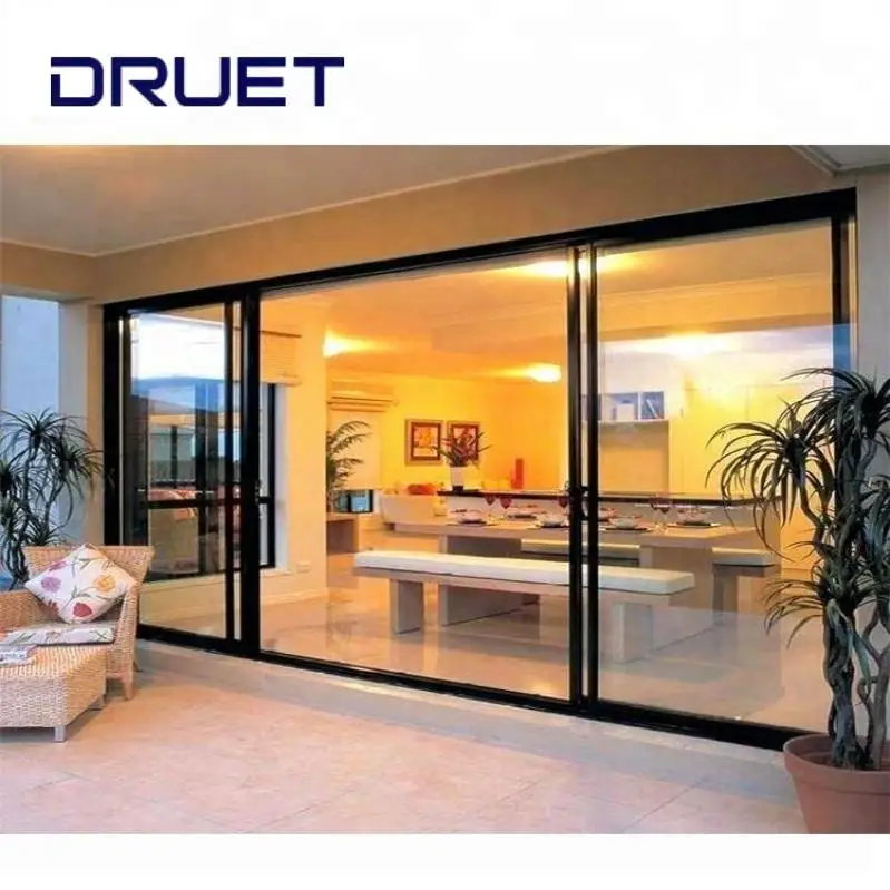 Spanish Hot-sale high quality AS2047 CE certificate  lowes sliding glass patio doors price
