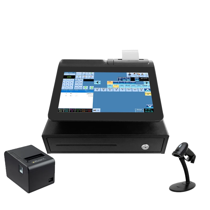 Hot Sale 11.6 Inch Touch Screen Pos Cash Register All In One Point Of Sale Pos Android/Windows System 80Mm Ticket Printer