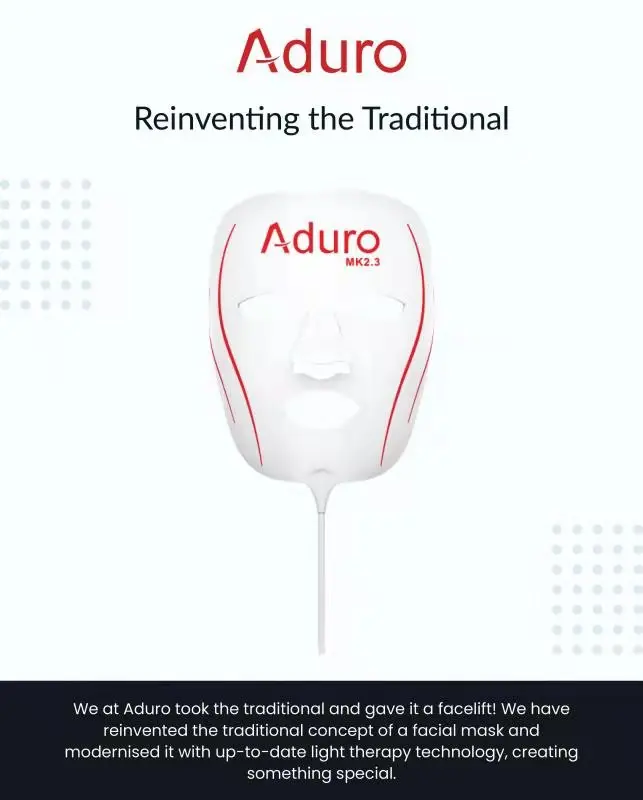 Aduro светодиодная маска для красоты 7 + 1 цветов RGB PDT 86 светодиодов для Антивозрастной