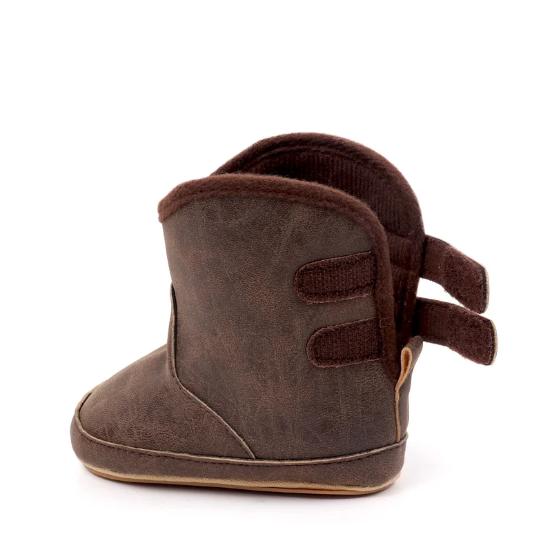 2024 hot selling classical cowboy style cute little boots high quality soft pu anti-slip sole for 1-2 years baby prewalk