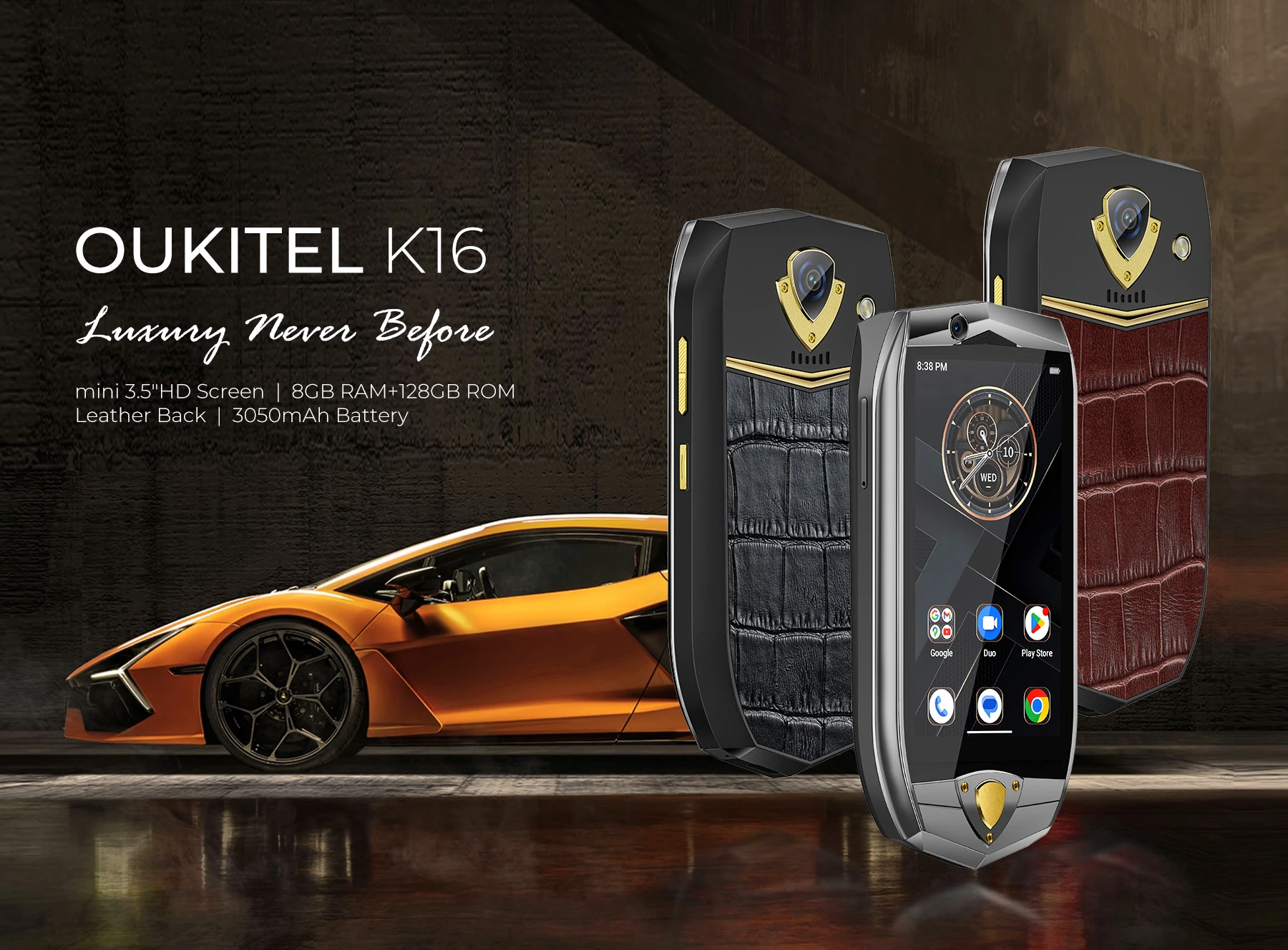 Smartphonewholesale K16 Newly Unlocked Version Android 13 3.5-inch Smartphone 2850mah 8gb+128gb 48mp Camera Mobile Phones