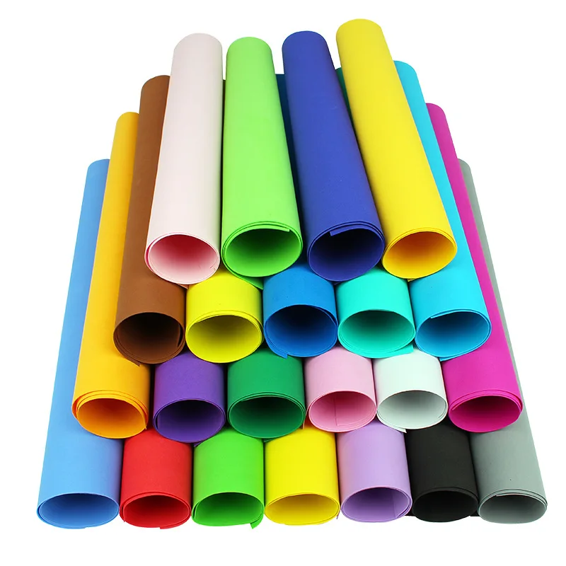 Colorful eva craft foam sheets adhesive foam sheets eva foam glitter sheets