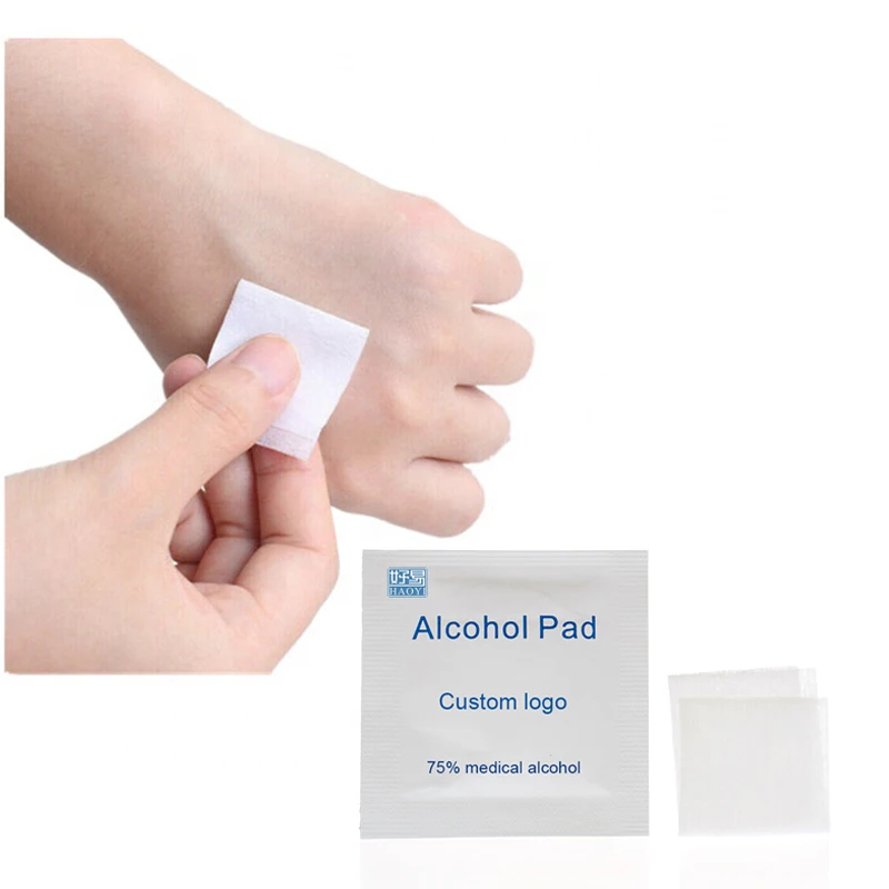 
Preferential price custom alcohol pad 75% isopropyl disinfection and cleaning of tableware 