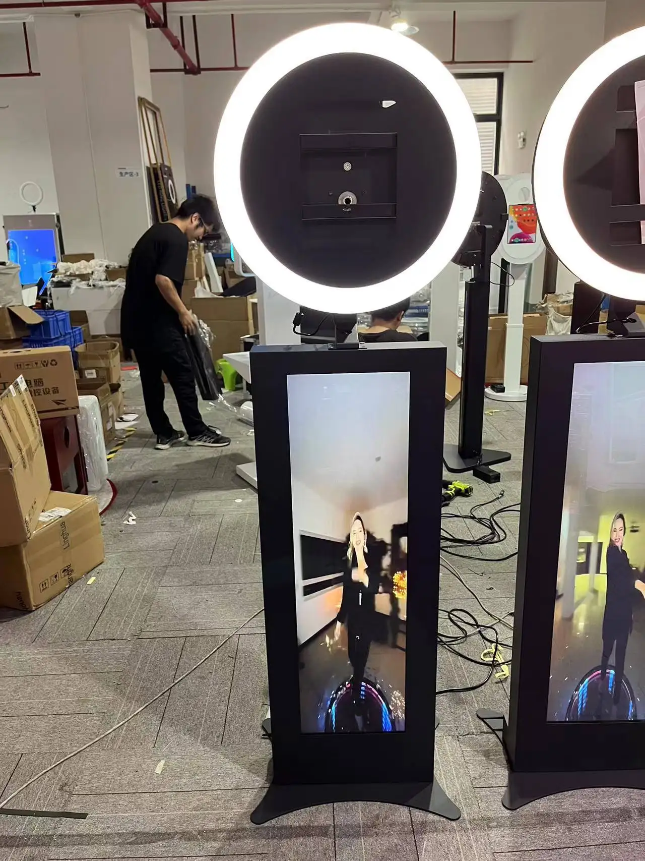 Ring Roamer Bullet Time Trackstar Video Booth Circle LCD iPad Photobooth LCD Photo Booth Machine