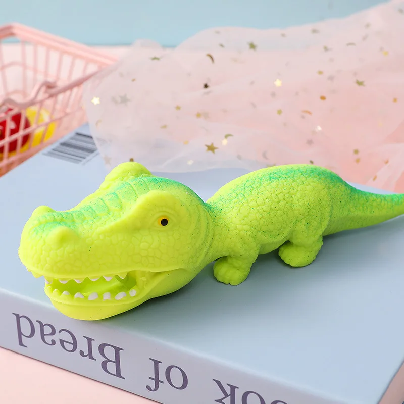 Unisex Squeeze Toys Elastic Stress Relief Sand Filler Dinosaur Anti-Fidget Animal for 2 to 4 Years Kids-TPR Material