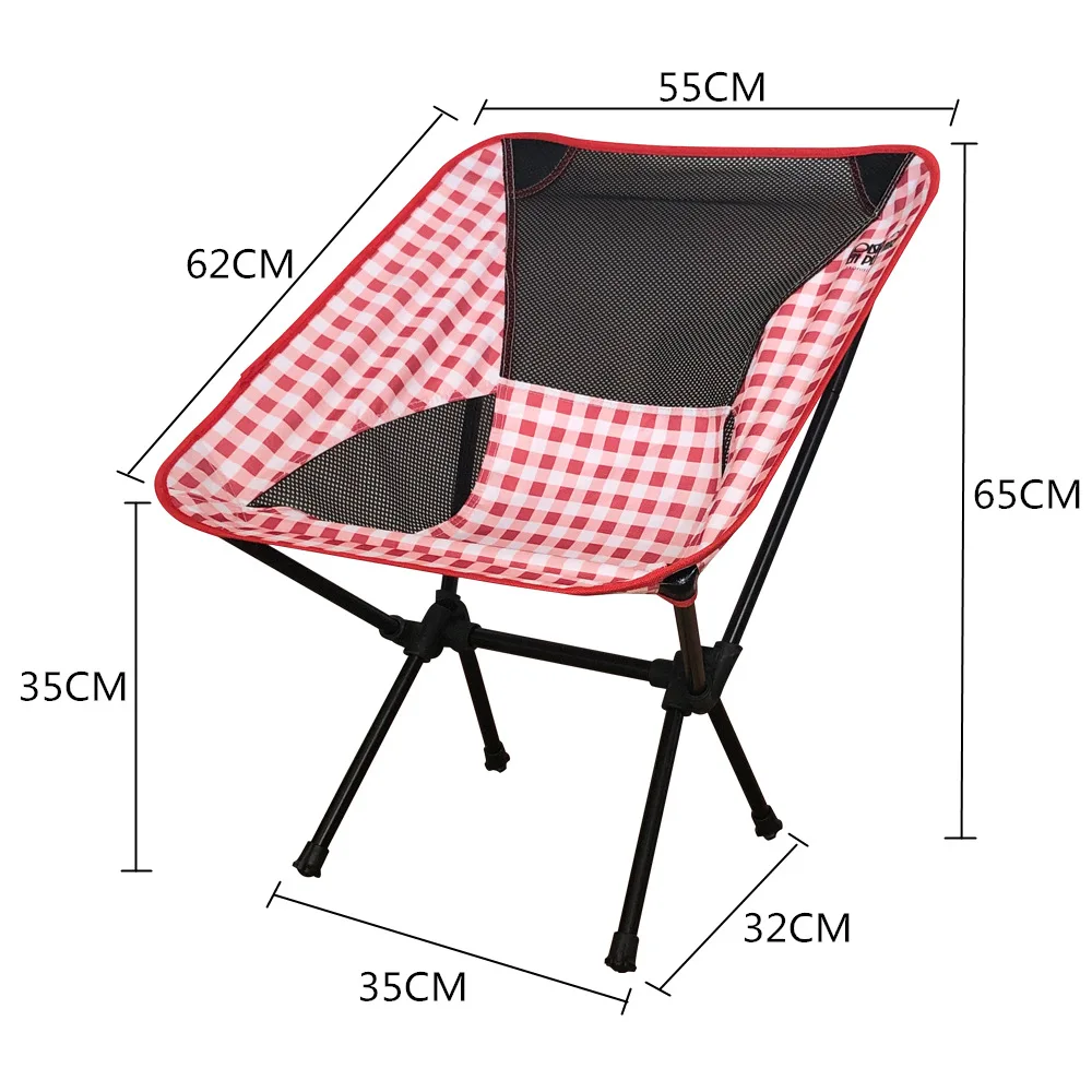 Custom Foldable Portable Lightweight Beach Hiking Fishing Outdoor Folding Mini Moon Camping Chair