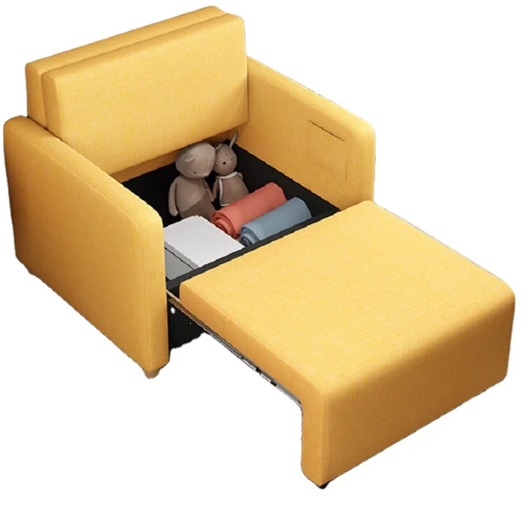 Многофункциональный угловой диван-кровать, складной тканевый Бархатный Деревянный диван, мебель, одиночный складной диван-кровати