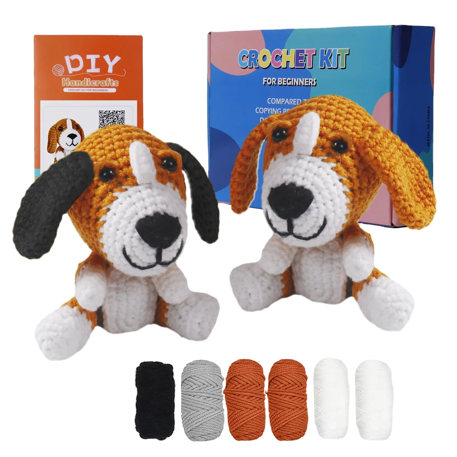 Crochet Kit for Beginners Crochet Animal Kit with Step-by-Step Video Tutorials, Beginner Crochet Ki