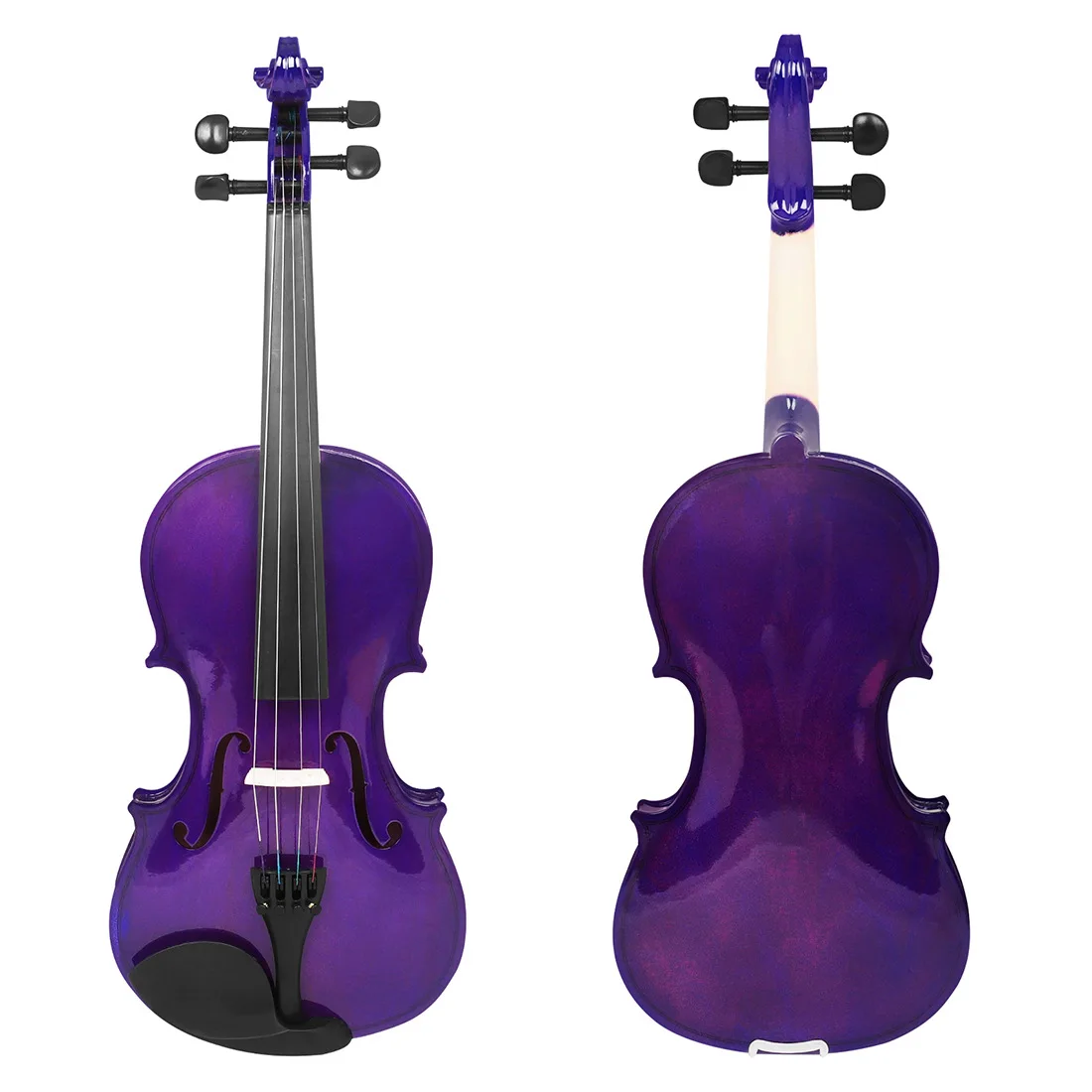 Wholesale solid wood violin for kids beginner practice colorful customizable