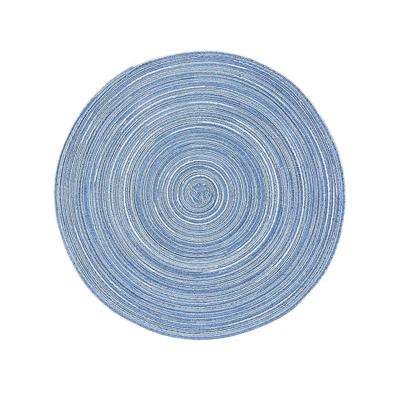 Hot Nordic cotton yarn round dining table western place mat,handmade non-slip anti-soup plate bowl mat cup insulation pad