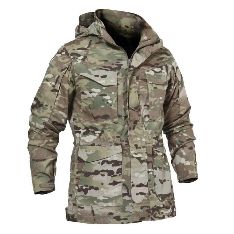Wholesale Light weight Tactical Windbreaker jacket Hot selling Army camo coat Windbreaker Jackets Military uniform