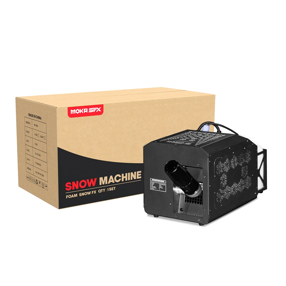 MOKA H-S03 indoor Snow machine 1000 watts with Dmx Manual Foam Machine for Stage Show