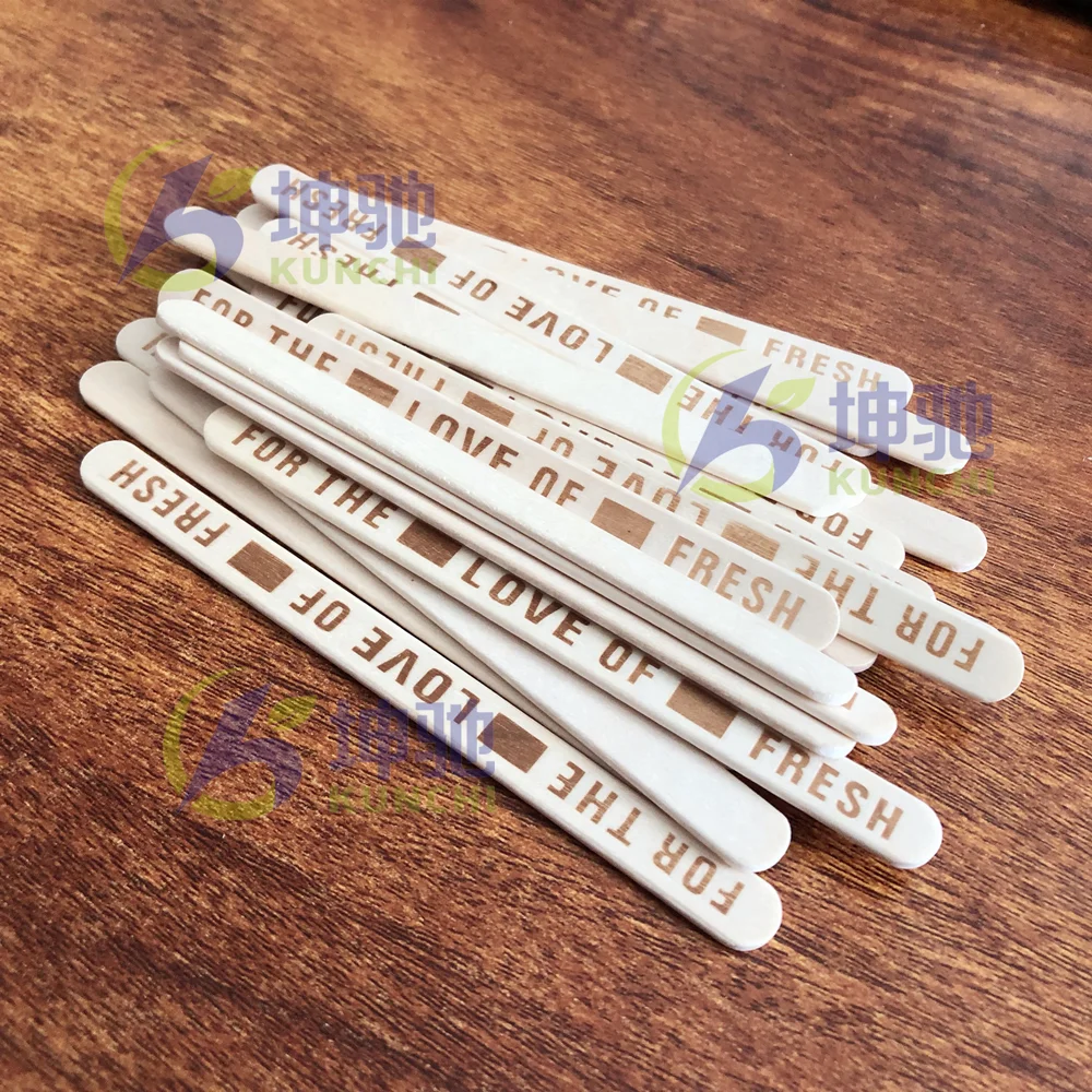 Professional Ice cream stick coffee stirrer stamping branding machine on hot sale!