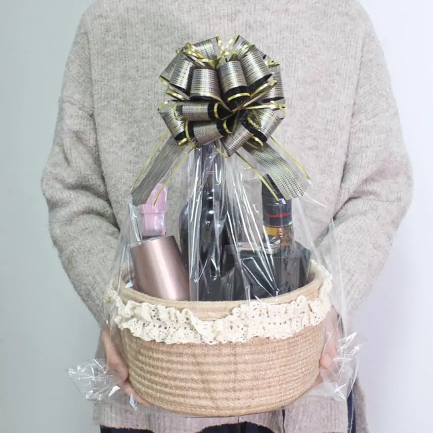 Small Cotton Rope Basket Nordic Wind Hand Woven Thick Cotton Rope Storage Organizer Cute Storage Basket For Household & KitcheR