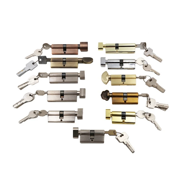 Brass High Quality Double Open U.s. Polished Brass Deadbolt New Key For Front Door Lock Cylinder