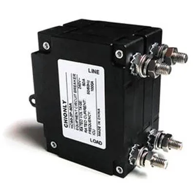 
5A~80A 2 Pole bolt-in hydraulic magnetic miniature equipment black circuit breaker for machine use 