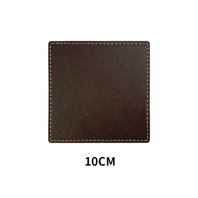 Hot Selling Non-Slip Leather Coaster Set Custom Printing round Placemat Various Types Coffee Tea Cups Kitchen Dining Home Use