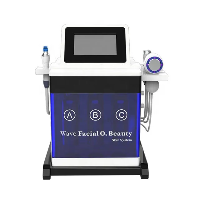 Portable Hydro H2O2 Facials Machine with Ice Hammer RF Lifting 5 In 1 Skin Rejuvenation Face Peel Deep Cleansing Dermabrasion