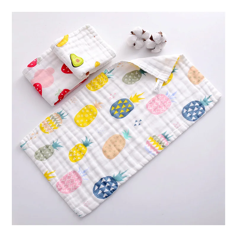100%Cotton yarn cloth towel 50*25 baby saliva towel