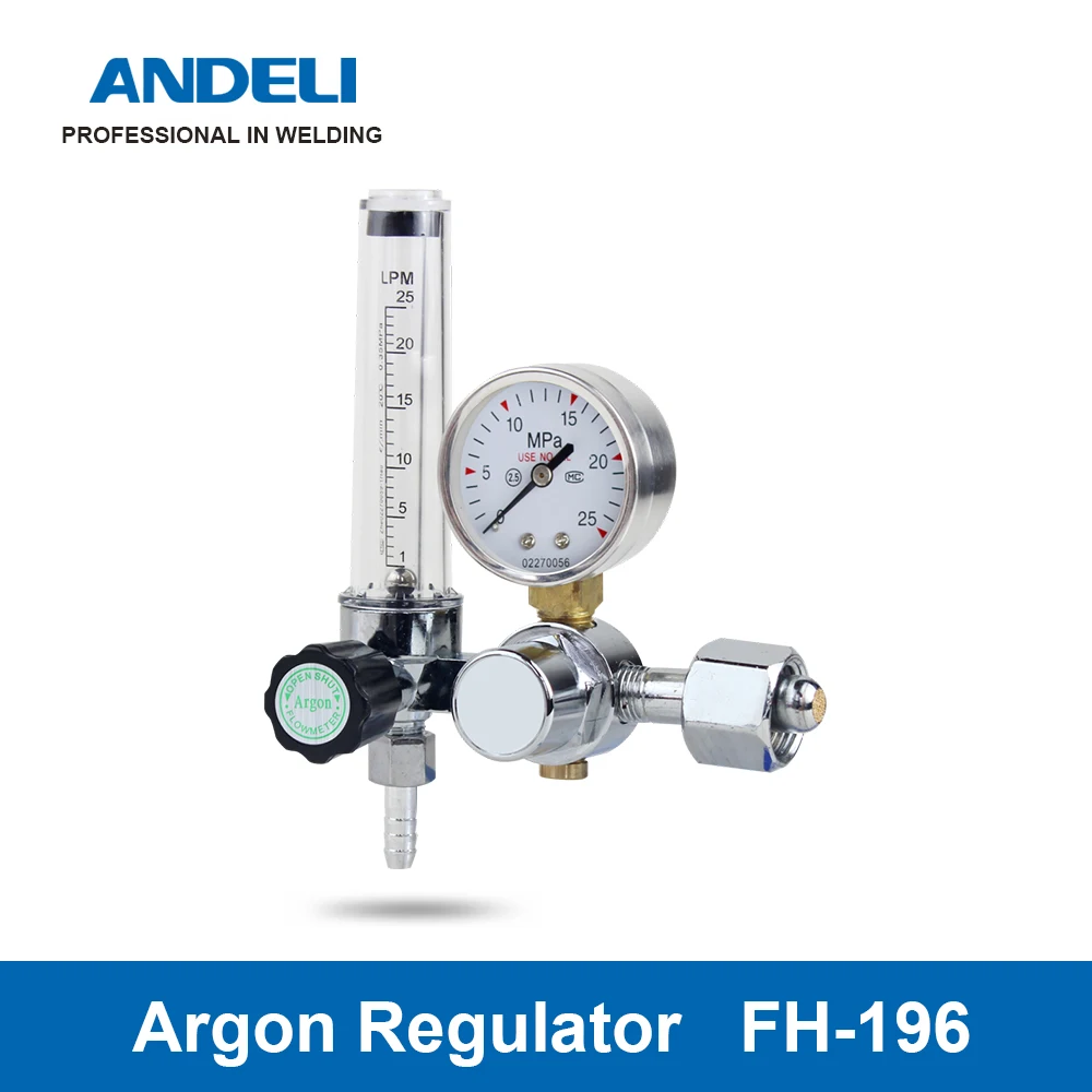
ANDELI FH-196 Welding Gas Meter Argon Pressure Flow Regulator for TIG Welding machine Argon pressure reducer 