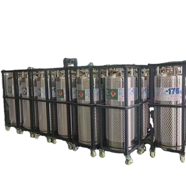 210L 2.88Mpa Mobile Flask LN2 LAR LO2 Storage Dewar For Laser Cutting