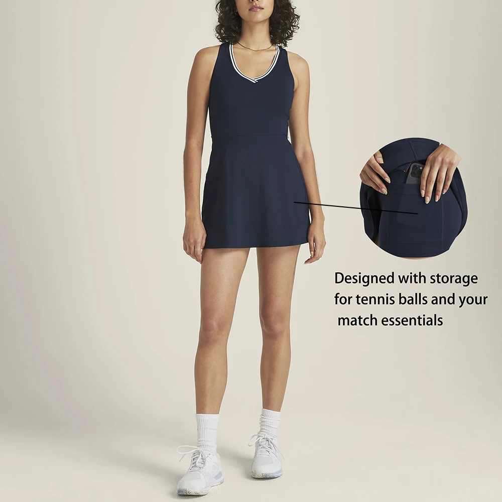 2023 High Quality Custom Women Jumpsuits Dress Tennis Skirts Clothes Clothing Gym Fitness Wear Apparel Yoga Tennis Dress