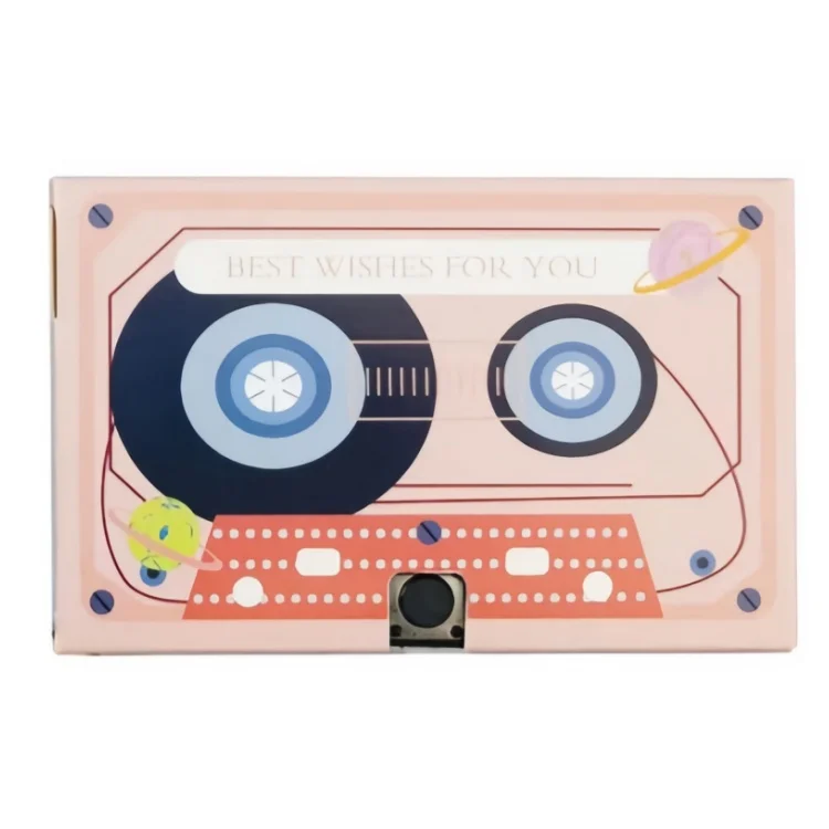Manufacturer cassette tapes recording greeting card record own voice message tapes greeting card for valentine gift