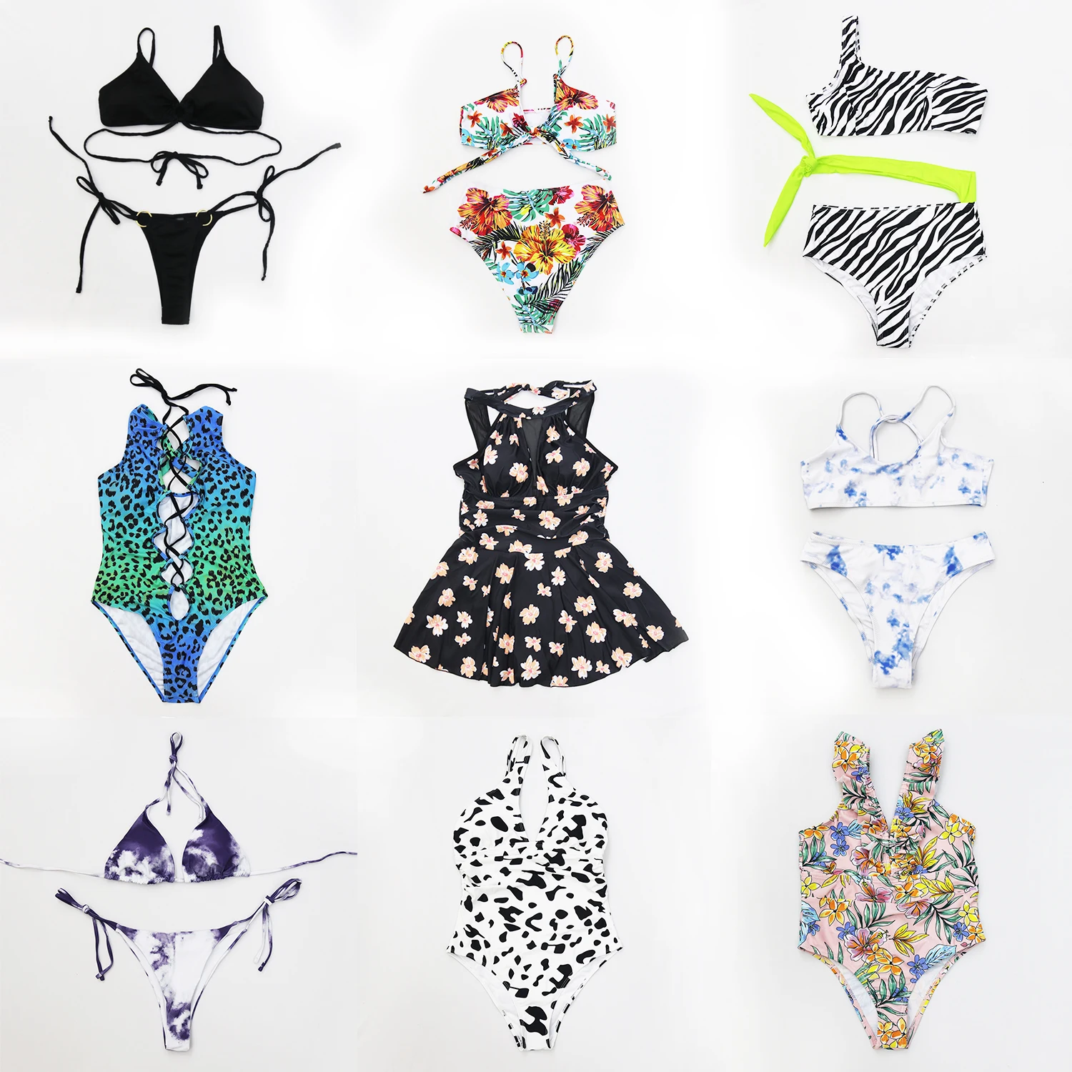 Customized OEM Swimwear Beachwear Bikini Swimsuit Sustainable luxury Print High Waisted Micro Bikini Women Bathing Suits