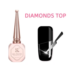 HS Personalized Oem Private Label Long Lasting Diamond Gloss Top Coat Gel Nail Polish