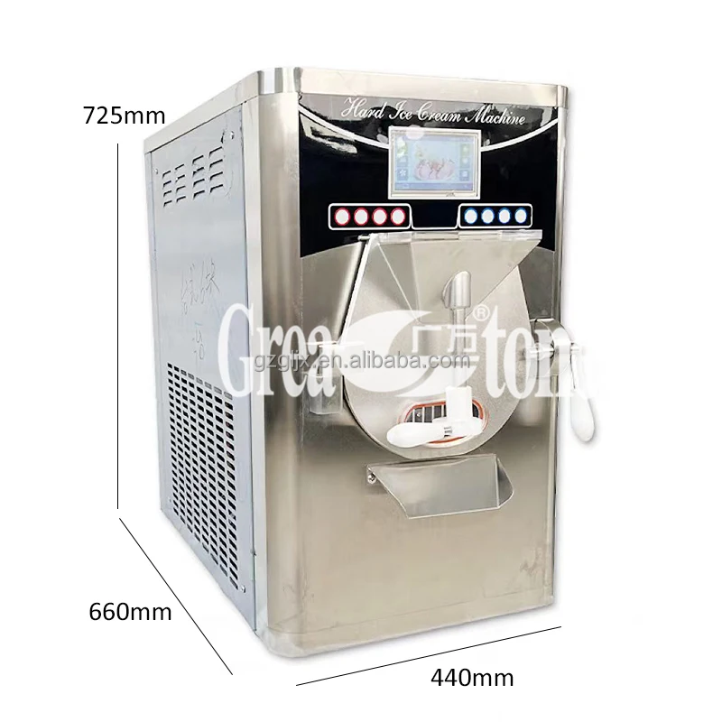 Italian small desk top logo printed frozen yogurt gelato table-top quick batch freezing freezer gelato