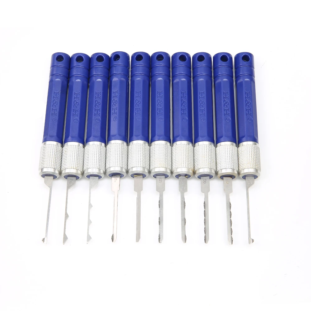 Plane Keys Opening Tool 10 Pieces Hook Set Locksmith Supplies Hardware Tools Multi-Function
